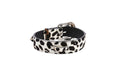 Load image into Gallery viewer, Luxury Pet Fashion Animal Print Hair On Hide Italian Leather Collar With Swarovski Crystal Hardware
