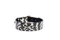 Load image into Gallery viewer, Black & White Snake Collar With Classic Gold Hardware
