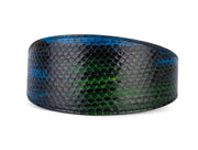 Blue, Green, Black, Yellow Snake 3 Wide Style Collar