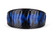 Black and Royal Blue Snake 3 Wide Style Collar