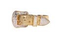 Load image into Gallery viewer, Gold Studded Italian Leather Swarovski Crystal Collar
