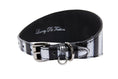 Load image into Gallery viewer, Black & Silver Stiped Snake Wide Style 3” Collar
