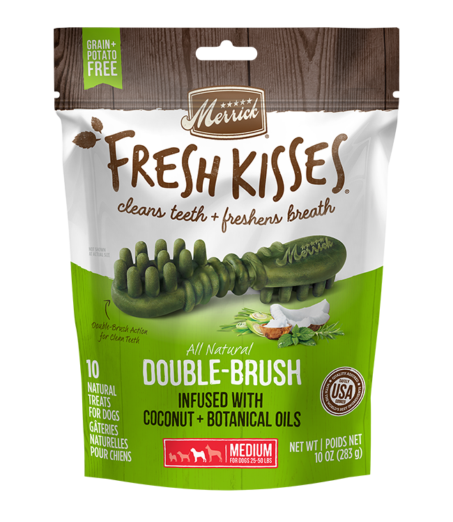 Merrick Fresh Kisses Coconut Dental Treats For Medium Dogs (10oz) (10Ct) 
