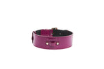 Purple Patent Italian Leather/Classic Hardware Collar