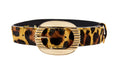 Load image into Gallery viewer, Leopard Print Hair On Hide Italian Leather Collar With Ornate Italian Hardware
