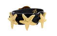 Load image into Gallery viewer, Black Italian Leather Starfish Collar
