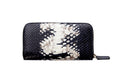 Load image into Gallery viewer, Black & White Python Zip Wallet
