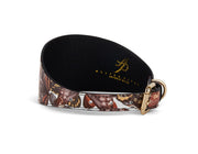 Butterfly Print Italian Leather 3” Wide Style Collar