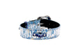 Load image into Gallery viewer, Light Blue/Dark Blue Silver Iridescent Snake/Swarovski Collar
