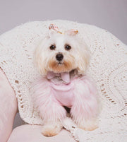 Leather Bow Collar - Lilac Hue