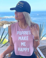 Puppies Make Me Happy | Crop Top Gift For Dog Lovers