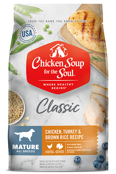 Chicken Soup Mature Chicken,Turkey and Brown Rice Dog Food 