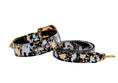 Load image into Gallery viewer, Black, Gold, Silver Iridescent Snake Collar & Leash Set With Swarovski Crystal Hardware
