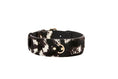 Load image into Gallery viewer, Brown, Black & White Hair On Hide Collar With Classic Gold Hardware
