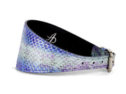 Multi-Color Purple Silver Iridescent Snake 3” Wide Style Collar