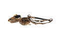 Load image into Gallery viewer, Classic Leopard Print Hair On Hide Italian Leather Swarovski Crystal Collar, Leash & Harness Set
