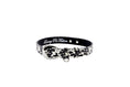 Load image into Gallery viewer, Black & White Snake Collar With Silver Oval Hardware
