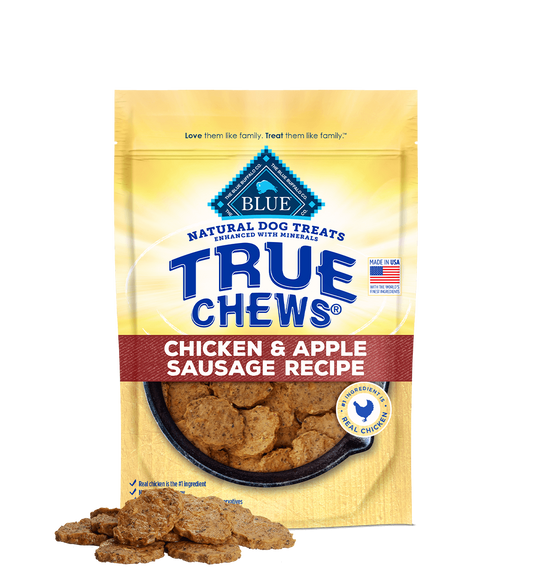 Blue Buffalo True Chews Chicken and Apple Sausage Dog Treats (12oz) 