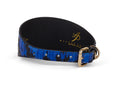 Load image into Gallery viewer, Black and Royal Blue Snake 3” Wide Style Collar
