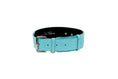 Load image into Gallery viewer, Turquoise Blue Distressed Italian Leather Classic Collar
