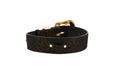 Load image into Gallery viewer, Dark Brown/Bronze Abstract Leopard Print Italian Leather Collar With Swarovski Crystal Hardware
