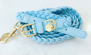 Dog Lead Cloud Blue Plaited
