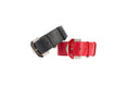 Load image into Gallery viewer, Black Italian Leather & Red Italian Leather Collar Set With Custom Glamorous Italian Hardware
