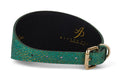 Load image into Gallery viewer, Beautiful Green & Gold 3” Wide Style Collar
