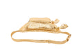Load image into Gallery viewer, Gold Floral Embossed Italian Leather Cross Body Belt Bag
