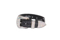 Load image into Gallery viewer, Dark Grey/Light Grey Embossed Croc Italian Leather Silver Swarovski Crystal Collar
