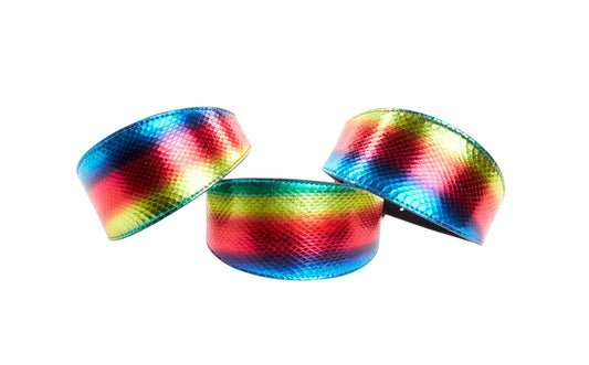 Pride Collection. Rainbow Snake 3 Wide Style Collar Set Of 3