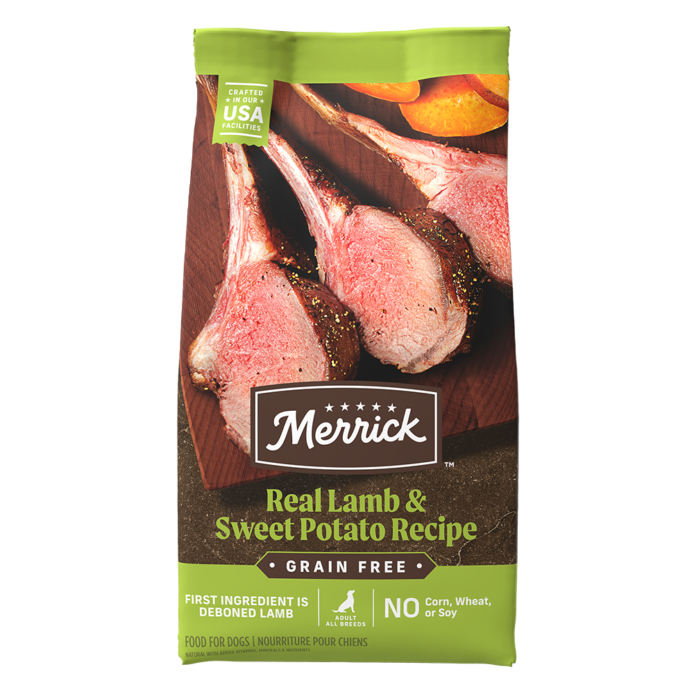 Merrick Grain Free Adult Lamb and Sweet Potato Dog Dry Food (4lb) 
