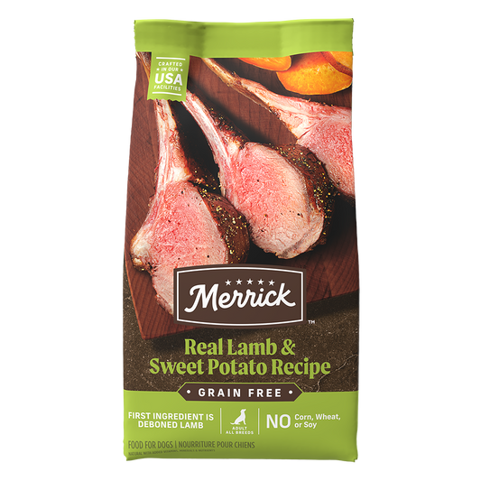 Merrick Grain Free Adult Lamb and Sweet Potato Dog Dry Food (4lb) 