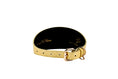 Load image into Gallery viewer, Pearl Yellow Snake With Vintage Gold & Navy Rivets. 3” Wide Style Collar
