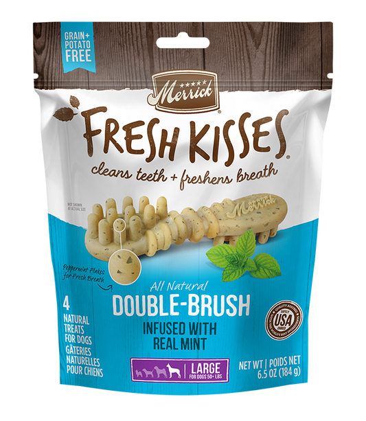 Merrick Fresh Kisses Mint Dental Treats For Large Dogs (11.5oz) (7Ct) 
