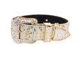 Load image into Gallery viewer, White Wash & Gold Snake Collar With Swarovski Crystal Hardware
