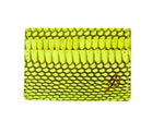 Neon Green Viper Snake Card Wallet
