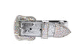 Load image into Gallery viewer, Silver Studded Italian Leather Swarovski Crystal Collar
