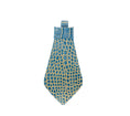 Load image into Gallery viewer, Blue & Gold Embossed Croc Italian Leather Tie
