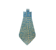 Blue & Gold Embossed Croc Italian Leather Tie