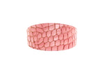 Embossed Belly Side Croc Italian Leather Wide Style Collar