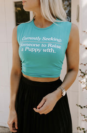Currently Seeking Crop Top | Gift for Dog Lovers