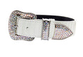Load image into Gallery viewer, Matte White Snake Collar With Silver Swarovski Crystal Hardware Collar
