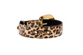 Load image into Gallery viewer, Leopard Print Italian Leather Collar With Royal Swarovski Crystal Hardware
