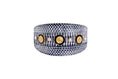Load image into Gallery viewer, Nautical Collection. White & Navy Snake With Nautical Navy & Gold Rivets & Pearls
