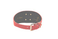 Load image into Gallery viewer, Orange Hair On Hide Italian Leather With Our Large Gold Custom Rivet
