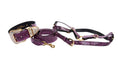 Load image into Gallery viewer, Purple & Black Viper Snake Swarovski Collar, Leash, Harness Set
