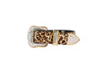 Load image into Gallery viewer, Leopard Print Italian Leather Collar With Swarovski Crystal Hardware
