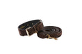 Load image into Gallery viewer, Brown Snake Print Hair On Hide Italian Leather With Classic Hardware Collar & Leash Set

