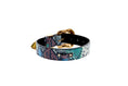 Load image into Gallery viewer, Green, Blue, Black, Red Embossed Snake Italian Leather Collar With Gold Swarovski Hardware

